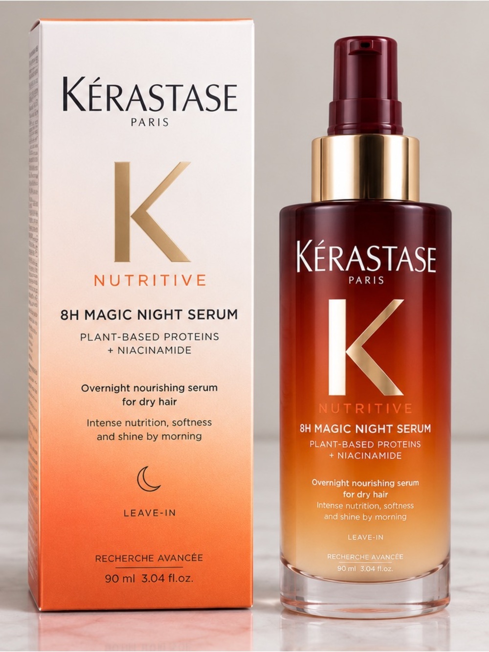 Kerastase Nutritive 8H Magic Night Serum - orange and gold